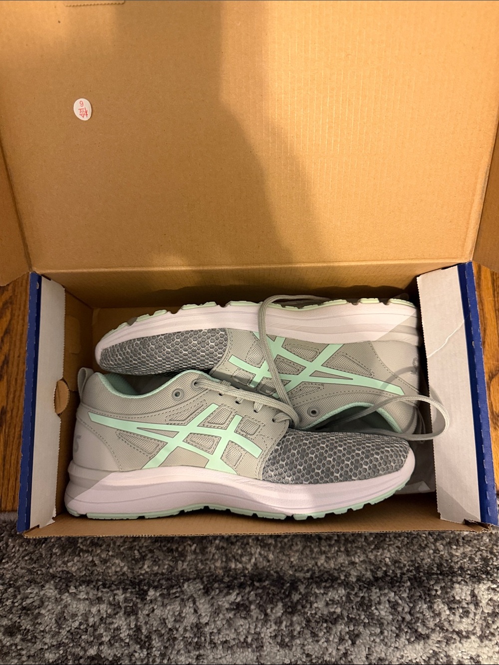 Asics Women's Gray & Mint Athletic Running Shoes